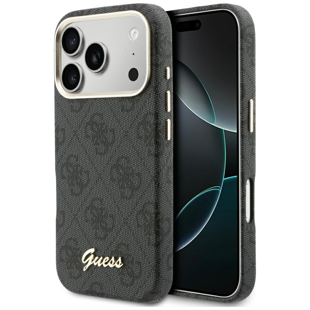 MagSafe-kotelo Apple iPhone 17 Pro Maxille, Guess, 4G Script Logo, Musta