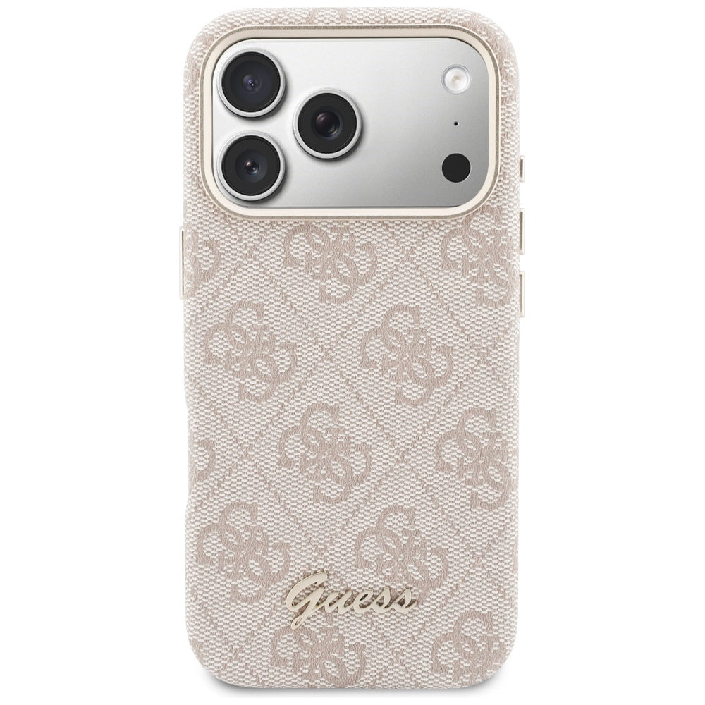 MagSafe-kotelo Apple iPhone 17 Pro Maxille, Guess, 4G Script Logo, Pinkki
