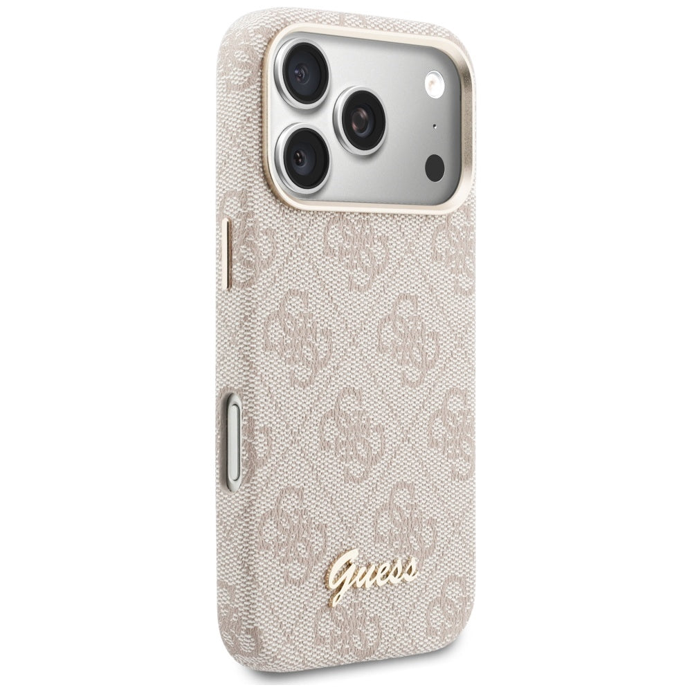 MagSafe-kotelo Apple iPhone 17 Pro Maxille, Guess, 4G Script Logo, Pinkki