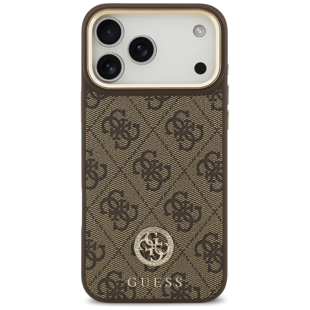 MagSafe-kotelo Apple iPhone 17 Pro Maxille, Guess, 4G Strass -logo, Ruskea