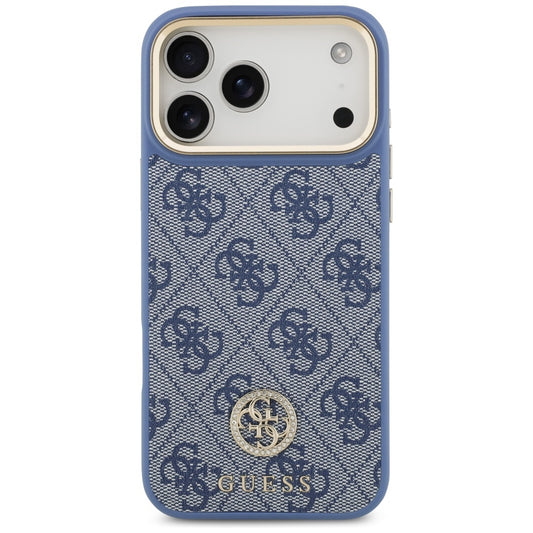 MagSafe-kotelo Apple iPhone 17 Pro Maxille, Guess, 4G Strass -logo isolla hihnalla, Sininen