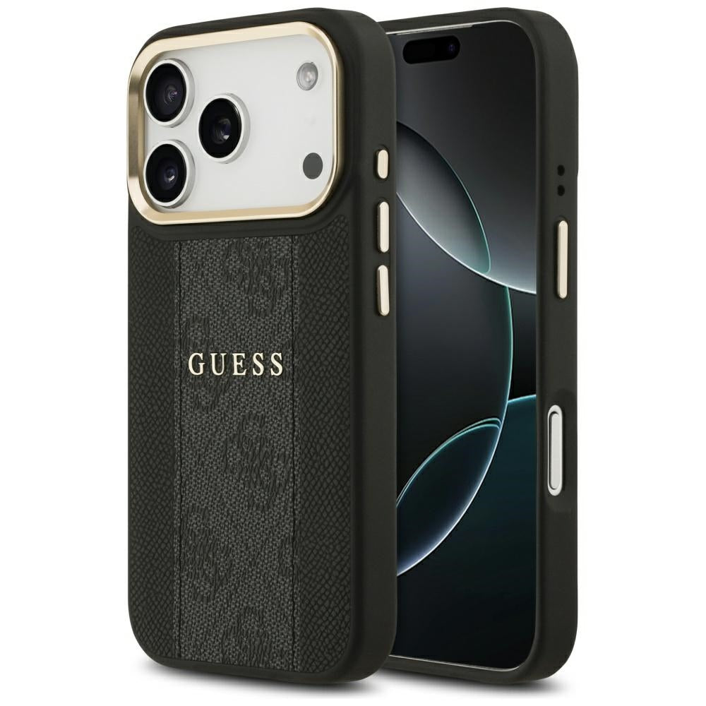 MagSafe-kotelo Apple iPhone 17 Pro Maxille, Guess, 4G Stripe, Musta