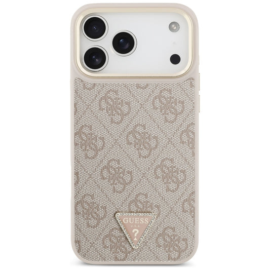 MagSafe-kotelo Apple iPhone 17 Pro Maxille, Guess, 4G kolmion logo isolla hihnalla, Pinkki