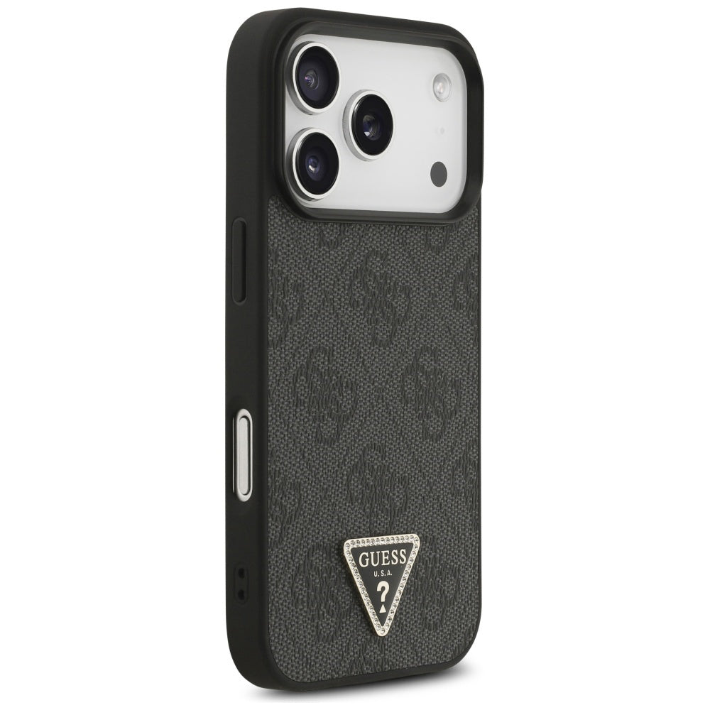 MagSafe-kotelo Apple iPhone 17 Pro Maxille, Guess, 4G Triangle Strass, Musta