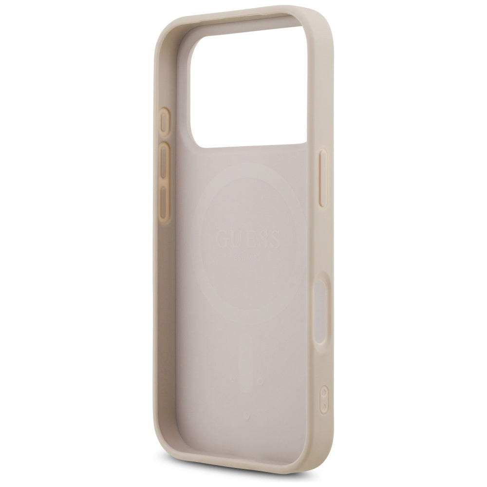 MagSafe-kotelo Apple iPhone 17 Pro Maxille, Guess, 4G Triangle Strass, Pinkki