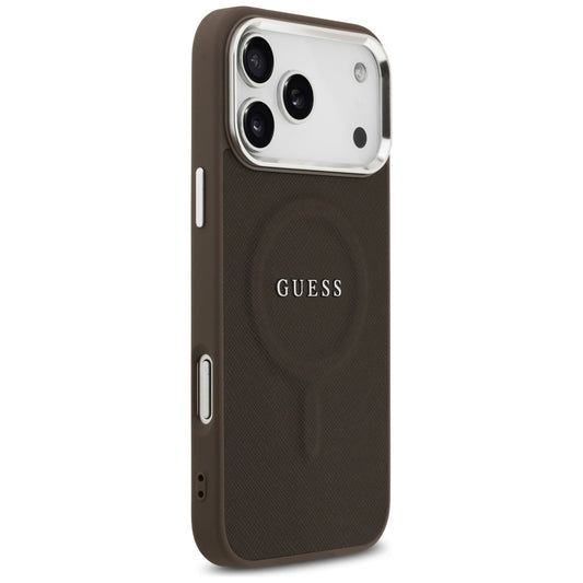 MagSafe-kotelo Apple iPhone 17 Pro Maxille, Guess, Classic Logo, Ruskea