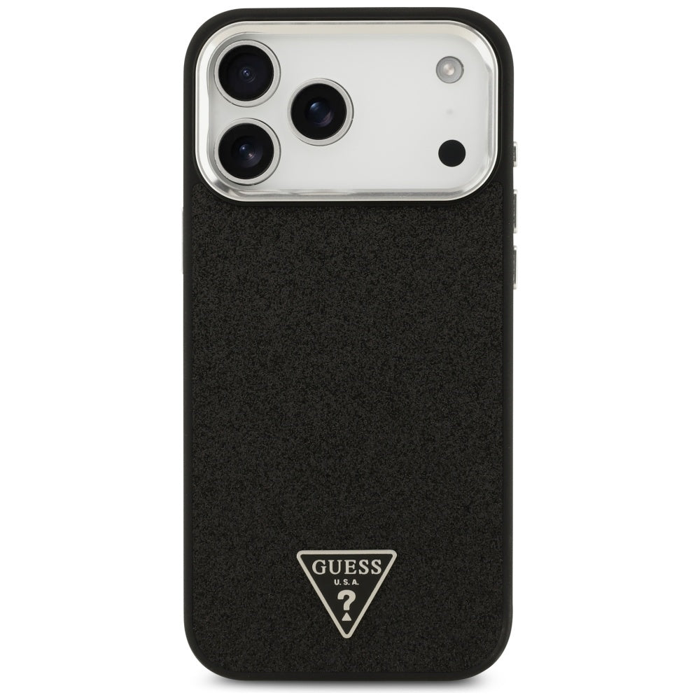 MagSafe-kotelo Apple iPhone 17 Pro Maxille, Guess, Glitter Triangle Logo, Musta