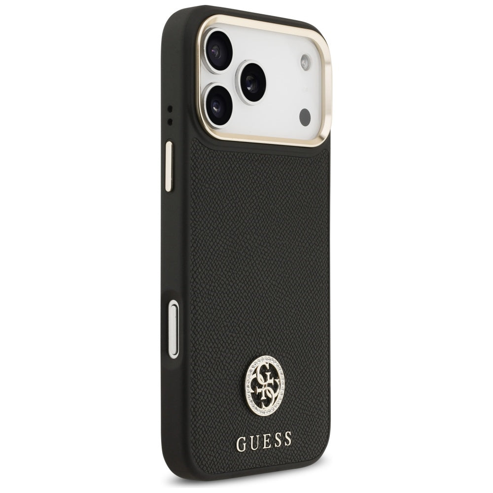 MagSafe-kotelo Apple iPhone 17 Pro Maxille, Guess, Grained Strass Logo, Musta