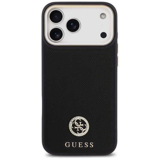 MagSafe-kotelo Apple iPhone 17 Pro Maxille, Guess, Grained Strass Logo, Musta