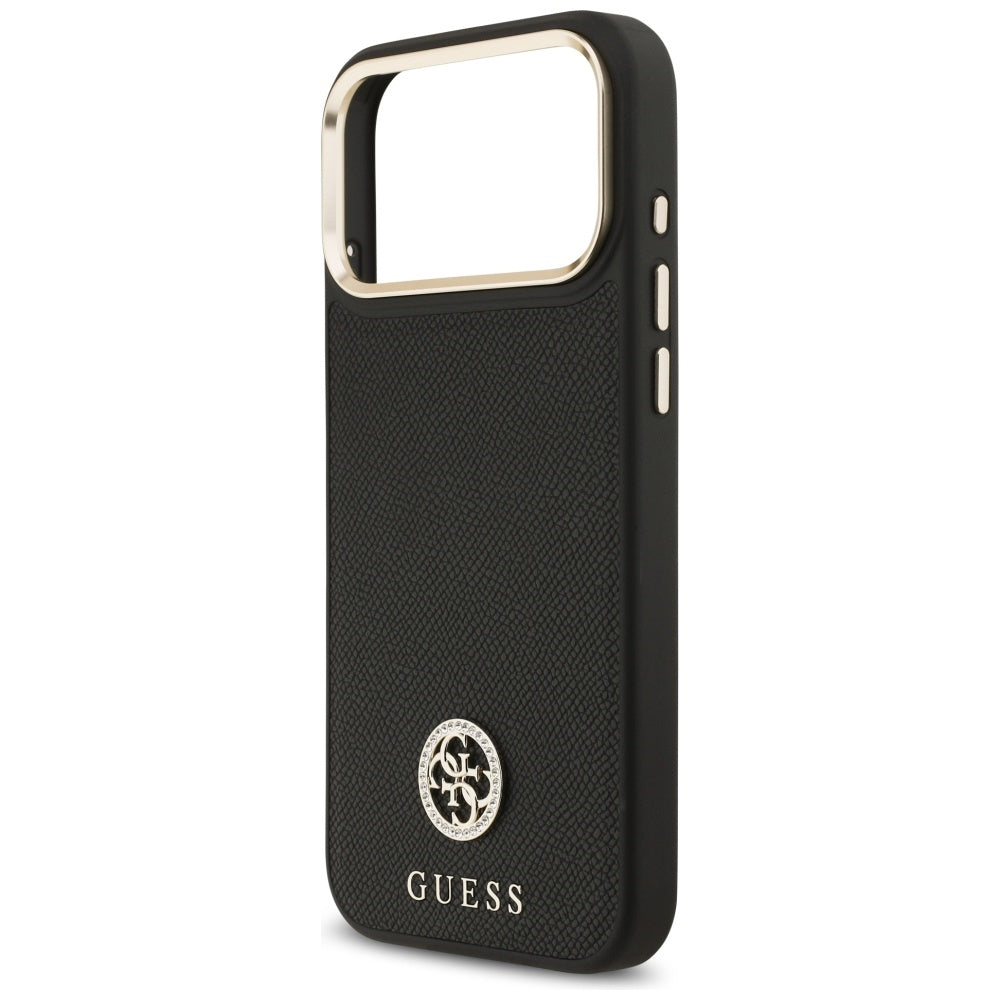 MagSafe-kotelo Apple iPhone 17 Pro Maxille, Guess, Grained Strass Logo, Musta