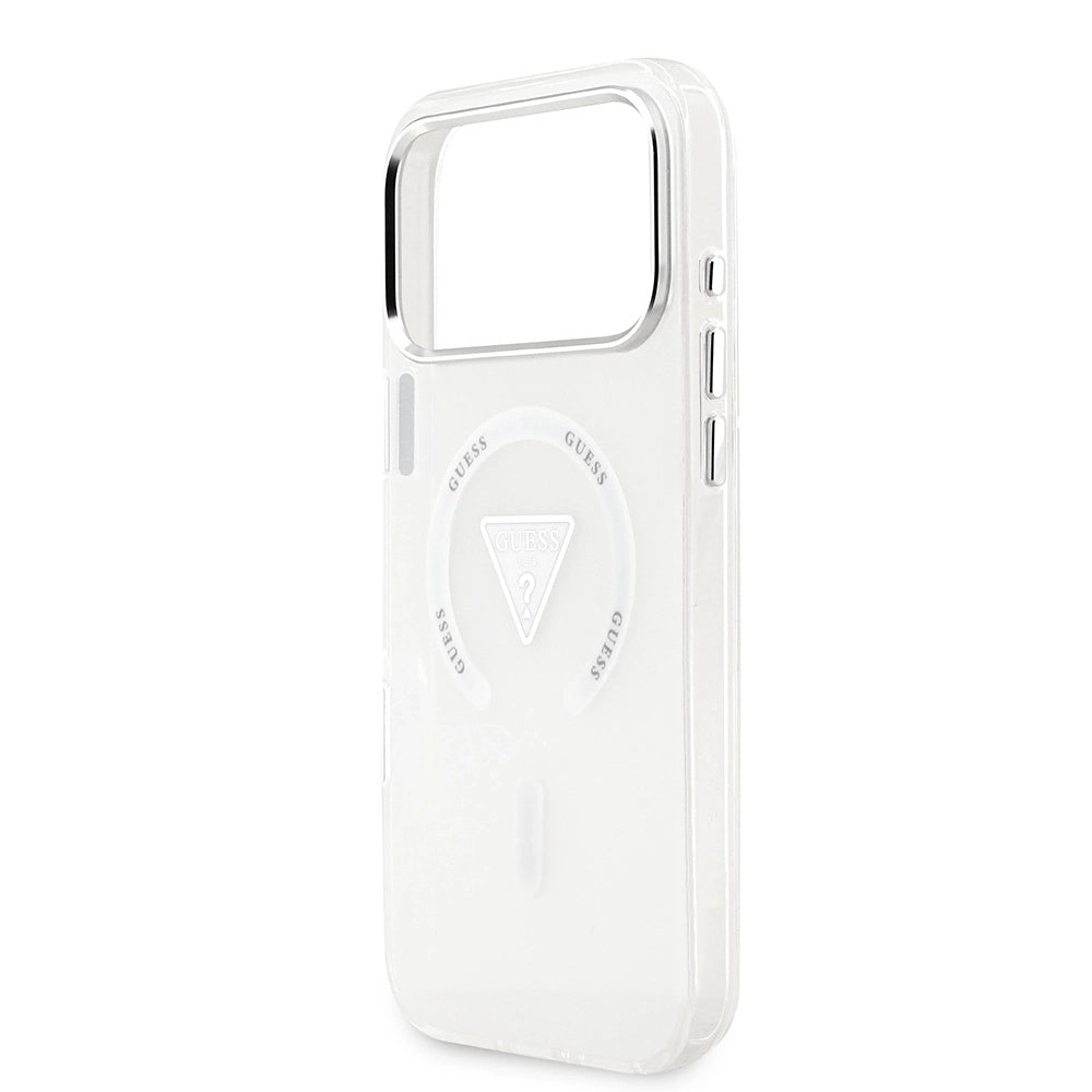 MagSafe-kotelo Apple iPhone 17 Pro Maxille, Guess, IML Gradient Triangle Logo, Läpinäkyvä