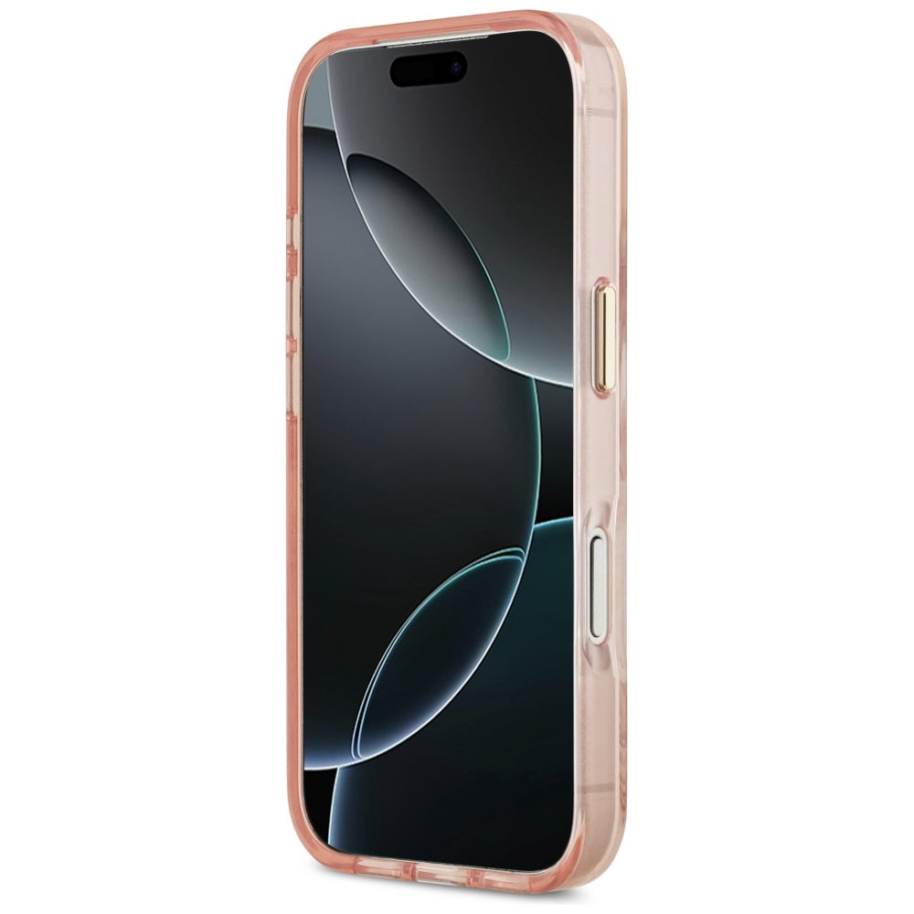 MagSafe-kotelo Apple iPhone 17 Pro Maxille, Guess, Jungle Tonal Triangle, Pinkki