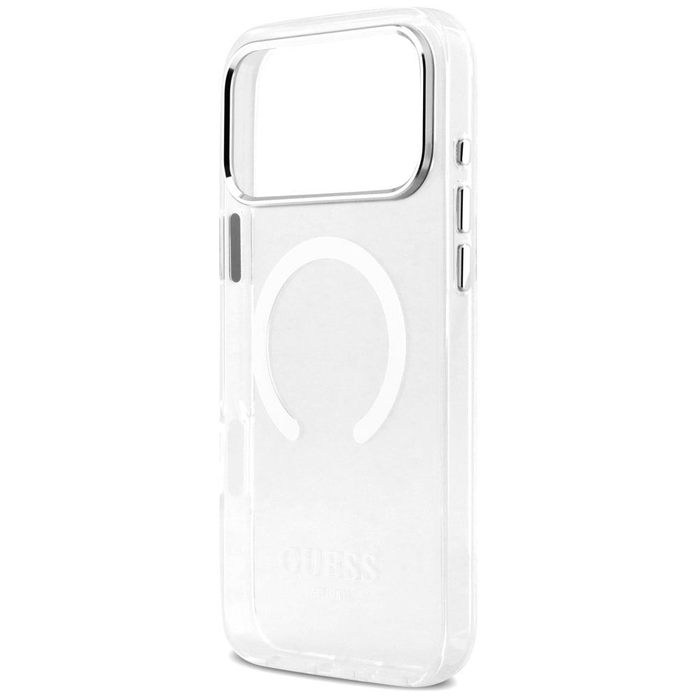 MagSafe-kotelo Apple iPhone 17 Pro Maxille, Guess, Metal Outline, Hopea