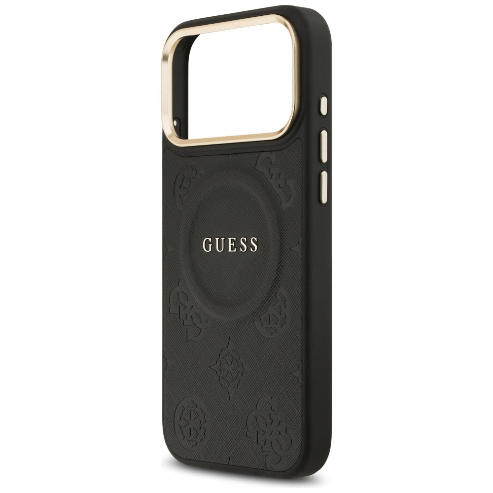 MagSafe-kotelo Apple iPhone 17 Pro Maxille, Guess, Peony Hot Stamp, Musta