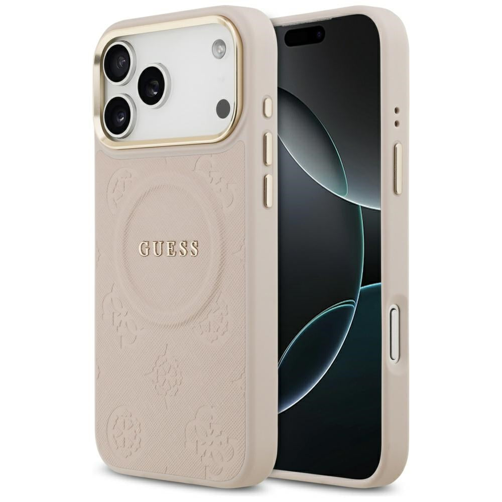 MagSafe-kotelo Apple iPhone 17 Pro Maxille, Guess, Peony Hot Stamp, Pinkki
