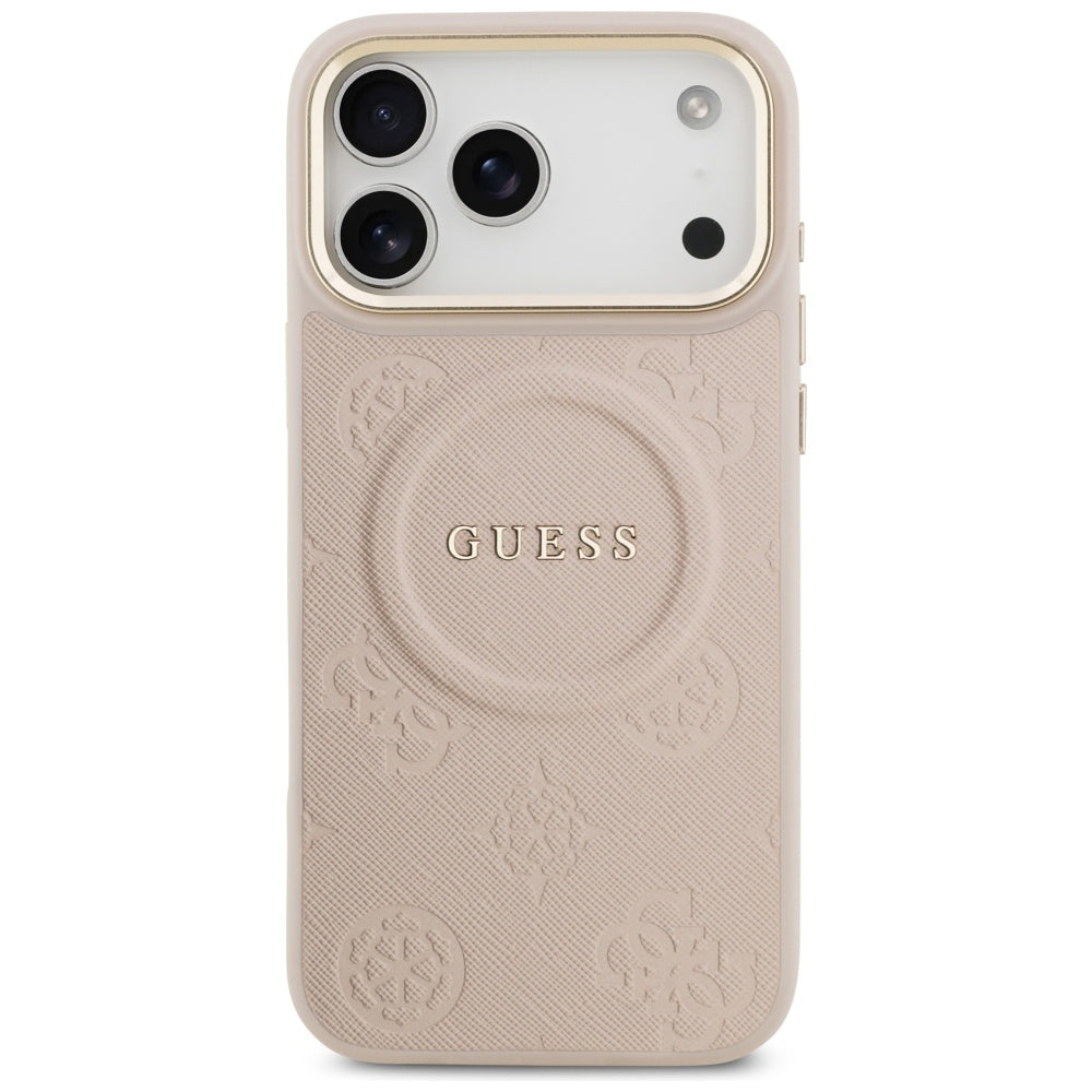 MagSafe-kotelo Apple iPhone 17 Pro Maxille, Guess, Peony Hot Stamp, Pinkki
