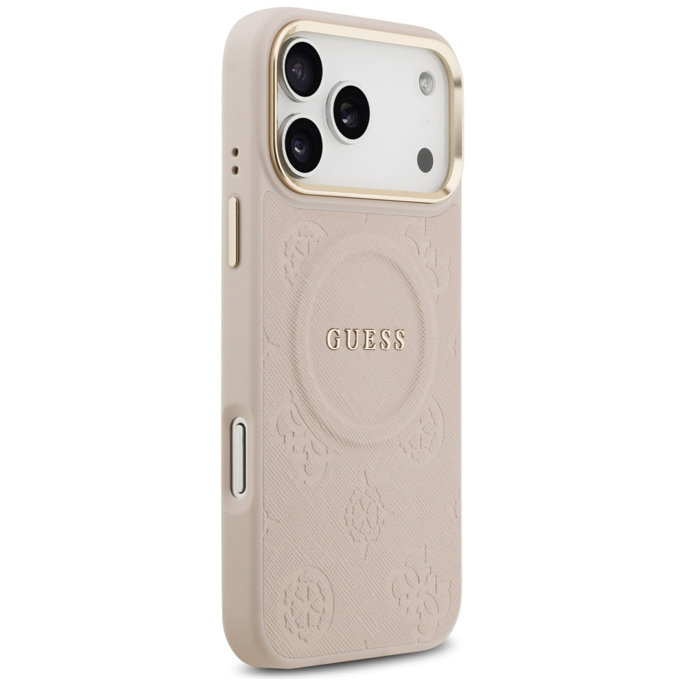MagSafe-kotelo Apple iPhone 17 Pro Maxille, Guess, Peony Hot Stamp, Pinkki