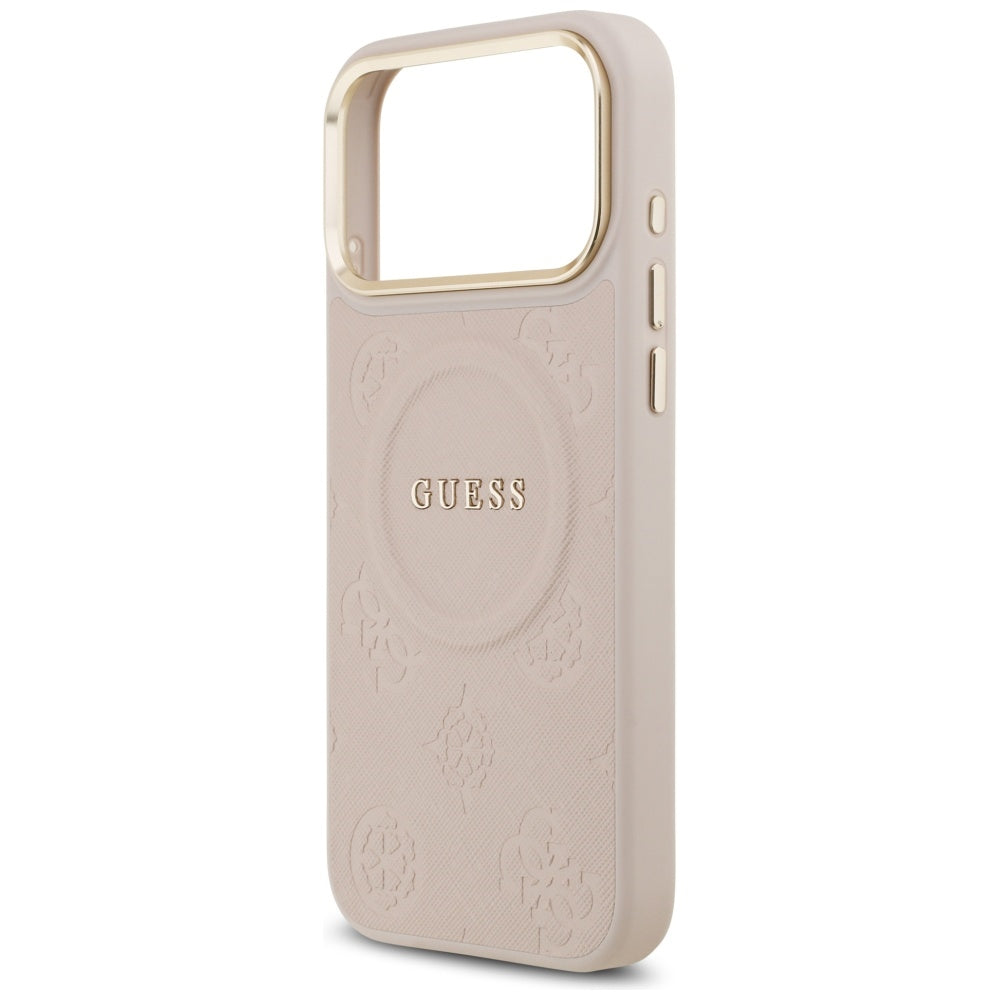 MagSafe-kotelo Apple iPhone 17 Pro Maxille, Guess, Peony Hot Stamp, Pinkki
