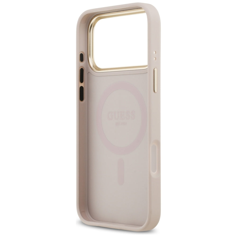 MagSafe-kotelo Apple iPhone 17 Pro Maxille, Guess, Peony Hot Stamp, Pinkki