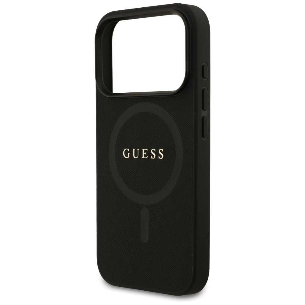 MagSafe-kotelo Apple iPhone 17 Pro Max:lle, Guess, Saffiano Classic Logo, Musta