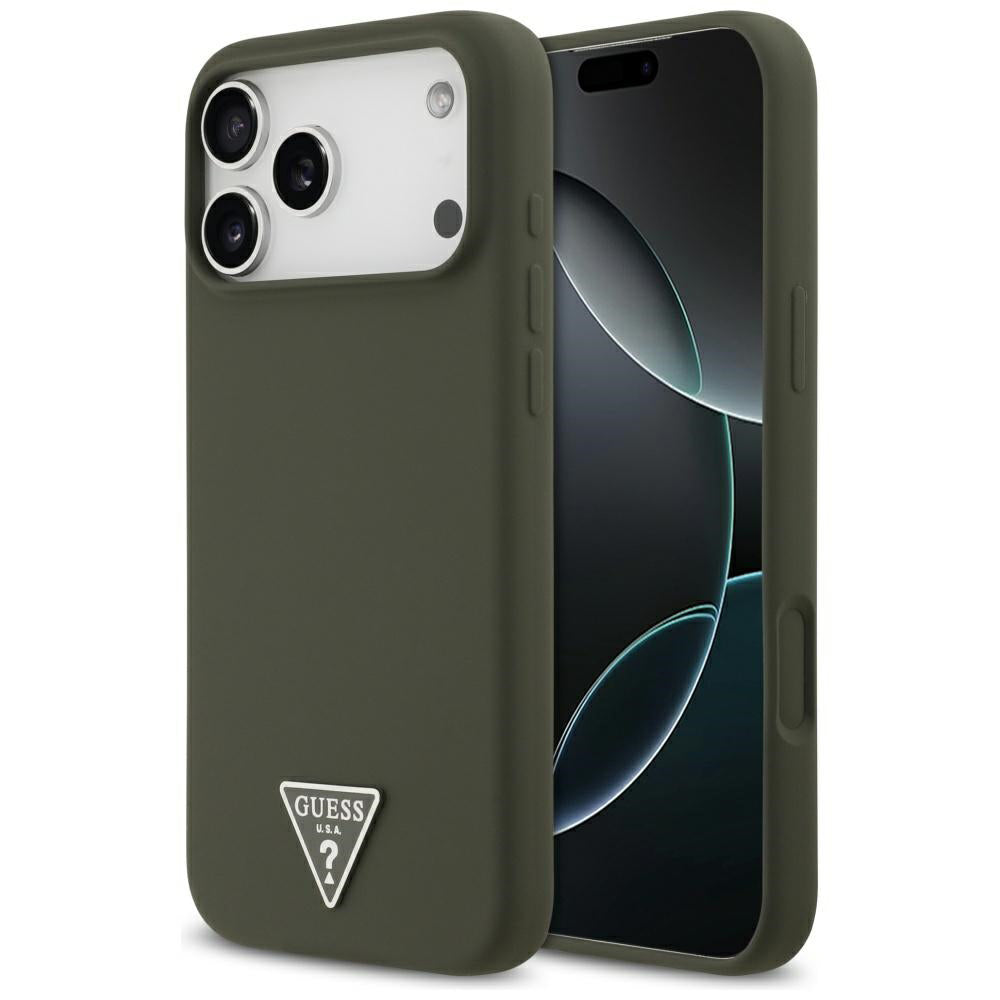 MagSafe-kotelo Apple iPhone 17 Pro Maxille, Guess, Triangle Logo, Khaki