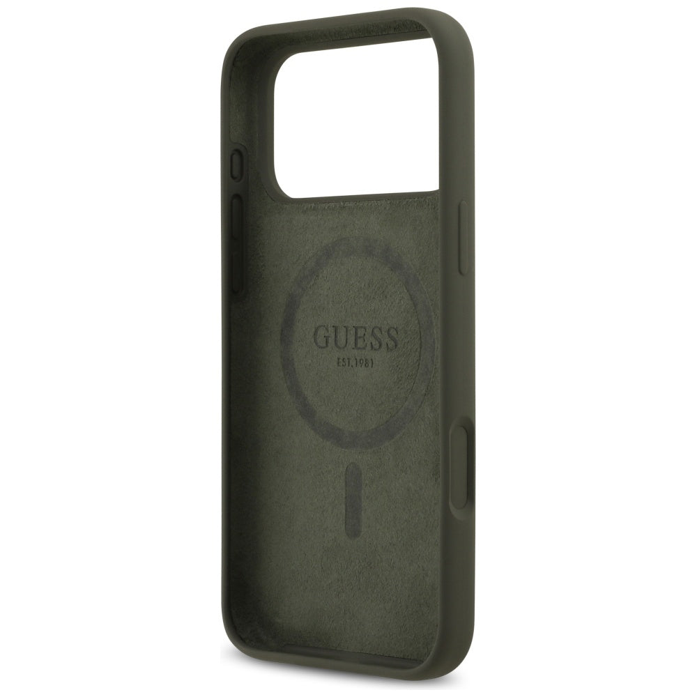 MagSafe-kotelo Apple iPhone 17 Pro Maxille, Guess, Triangle Logo, Khaki