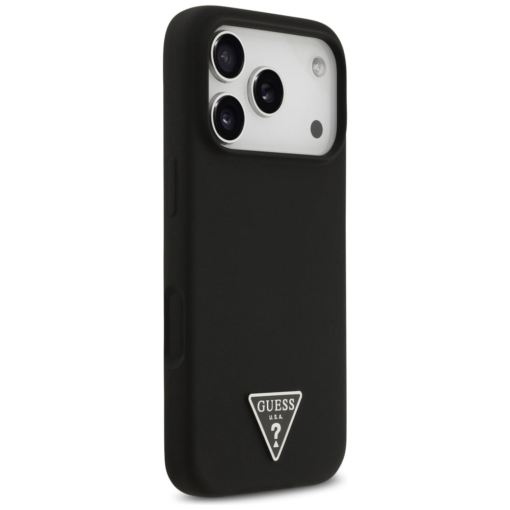 MagSafe-kotelo Apple iPhone 17 Pro Maxille, Guess, Triangle Logo, Musta