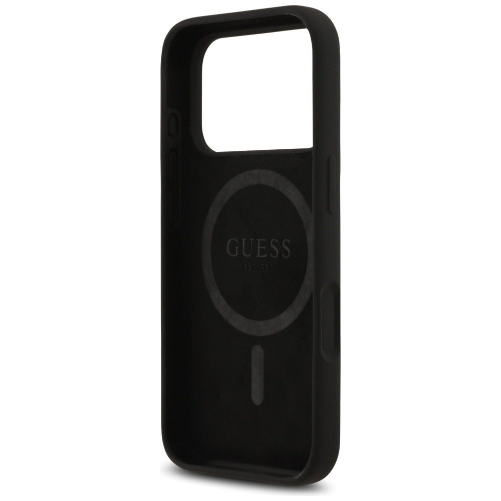 MagSafe-kotelo Apple iPhone 17 Pro Maxille, Guess, Triangle Logo, Musta