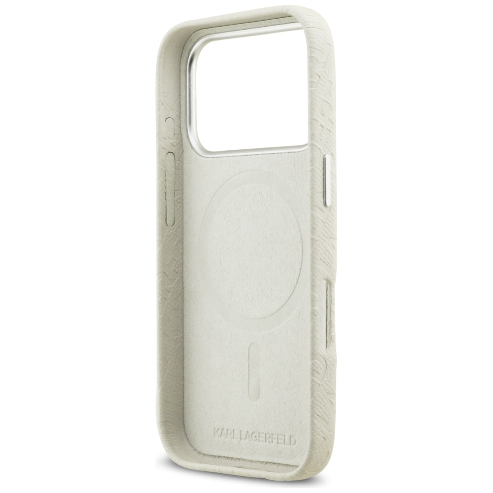 MagSafe-kotelo Apple iPhone 17 Pro Maxille, Karl Lagerfeld, FW Stamped Karl, Beige