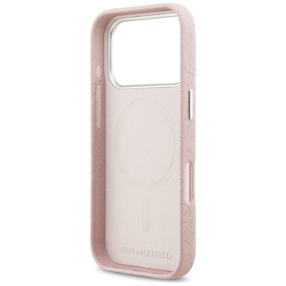 MagSafe-kotelo Apple iPhone 17 Pro Maxille, Karl Lagerfeld, FW Stamped Karl, Pinkki