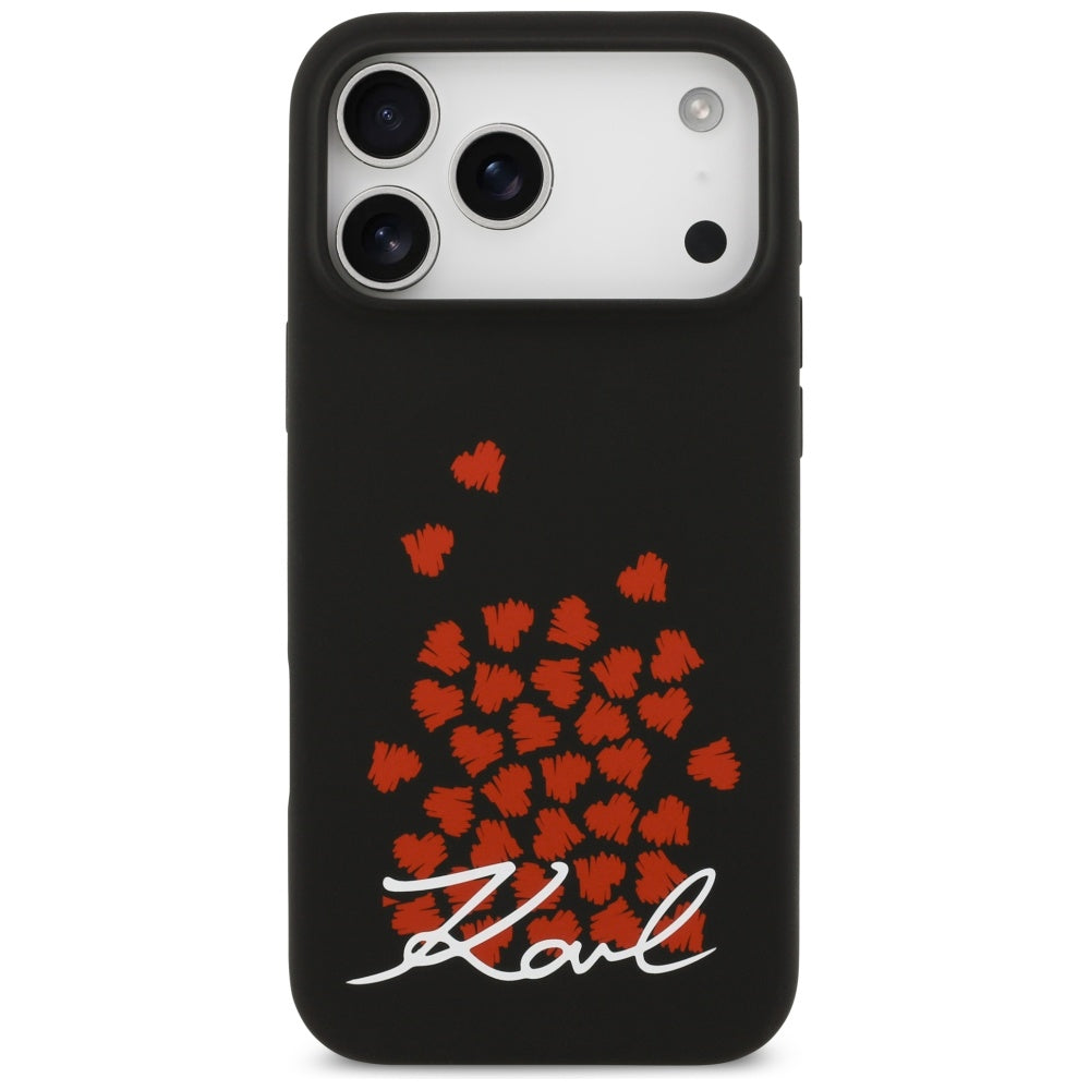 MagSafe-kotelo Apple iPhone 17 Pro Maxille, Karl Lagerfeld, Heart Sign -logo, musta