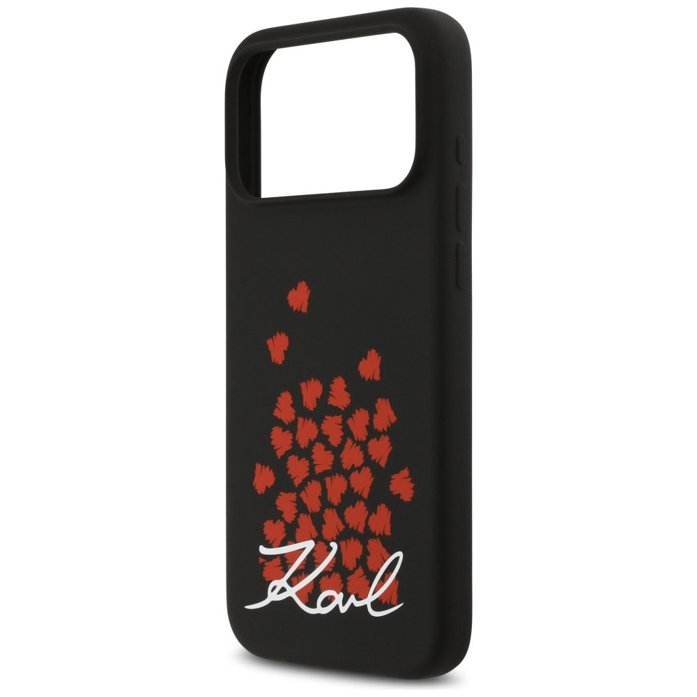 MagSafe-kotelo Apple iPhone 17 Pro Maxille, Karl Lagerfeld, Heart Sign -logo, musta