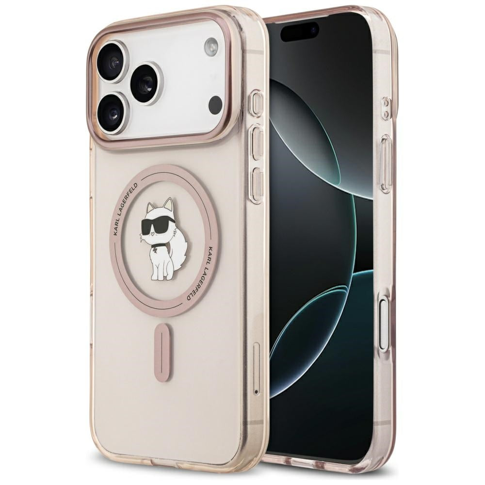 MagSafe-kotelo Apple iPhone 17 Pro Maxille, Karl Lagerfeld, IML Choupette, Pinkki