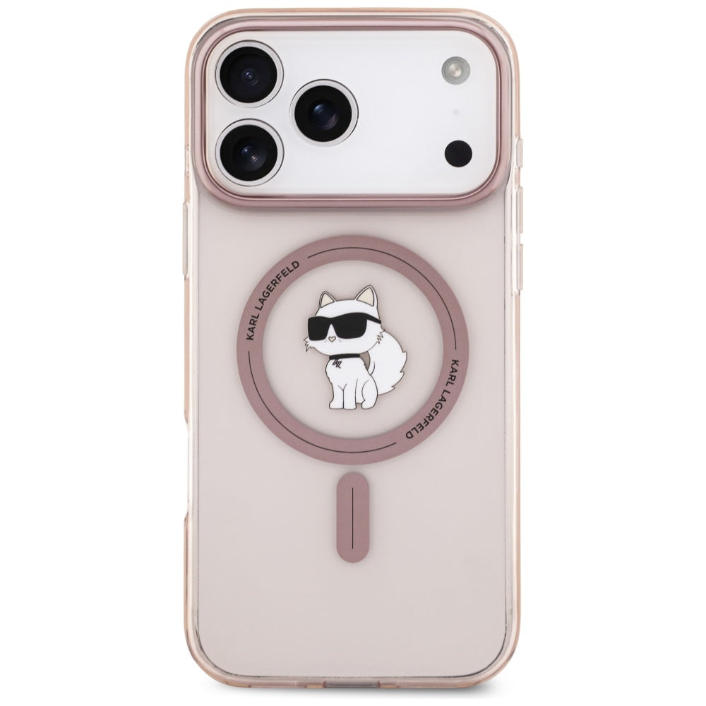 MagSafe-kotelo Apple iPhone 17 Pro Maxille, Karl Lagerfeld, IML Choupette, Pinkki