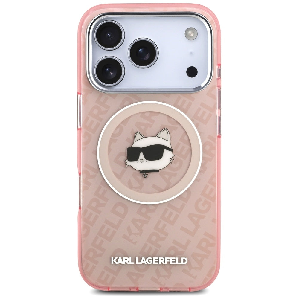 MagSafe-kotelo Apple iPhone 17 Pro Maxille, Karl Lagerfeld, IML Choupette's Head, Pinkki