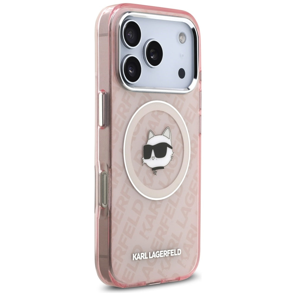 MagSafe-kotelo Apple iPhone 17 Pro Maxille, Karl Lagerfeld, IML Choupette's Head, Pinkki