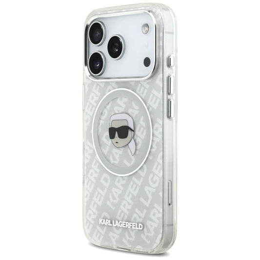 MagSafe-kotelo Apple iPhone 17 Pro Maxille, Karl Lagerfeld, IML Karl`s Head, Harmaa