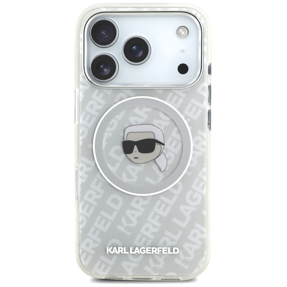 MagSafe-kotelo Apple iPhone 17 Pro Maxille, Karl Lagerfeld, IML Karl`s Head, Harmaa