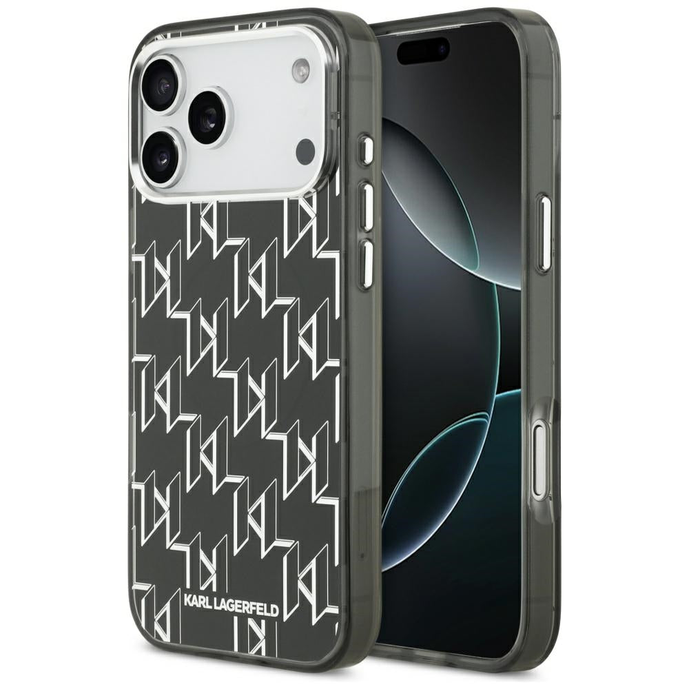 MagSafe-kotelo Apple iPhone 17 Pro Maxille, Karl Lagerfeld, IML KL Monogram, Musta