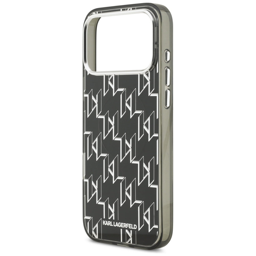 MagSafe-kotelo Apple iPhone 17 Pro Maxille, Karl Lagerfeld, IML KL Monogram, Musta