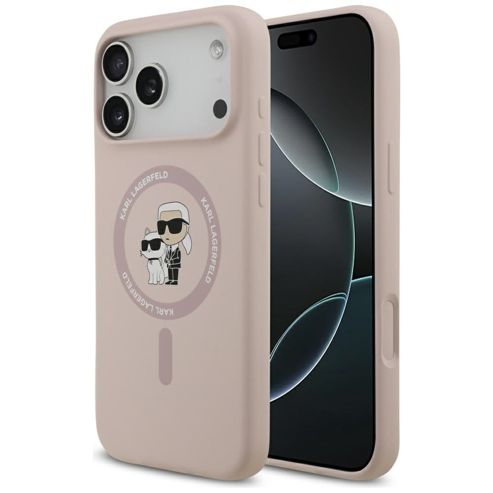 MagSafe-kotelo Apple iPhone 17 Pro Maxille, Karl Lagerfeld, Ring Karl & Choupette, Pinkki