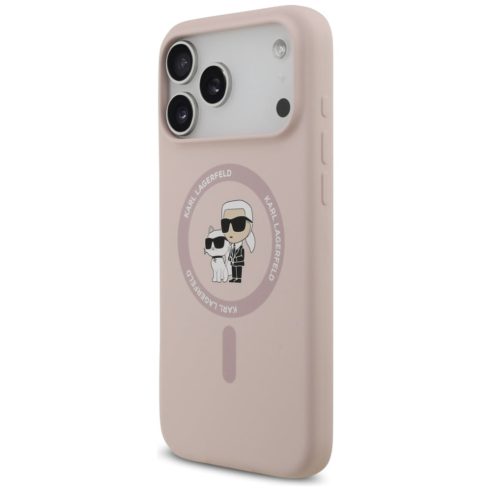 MagSafe-kotelo Apple iPhone 17 Pro Maxille, Karl Lagerfeld, Ring Karl & Choupette, Pinkki