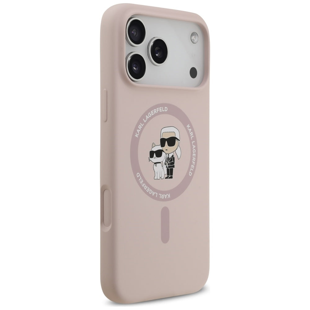 MagSafe-kotelo Apple iPhone 17 Pro Maxille, Karl Lagerfeld, Ring Karl & Choupette, Pinkki