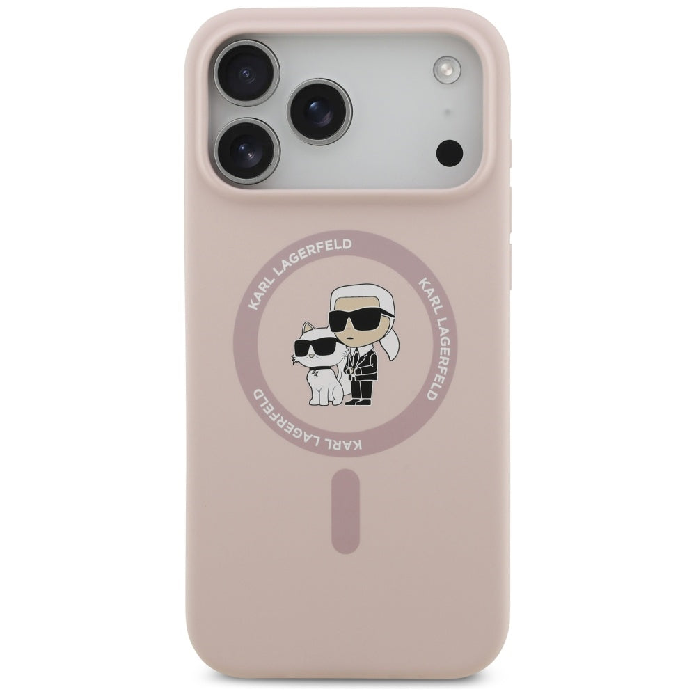 MagSafe-kotelo Apple iPhone 17 Pro Maxille, Karl Lagerfeld, Ring Karl & Choupette, Pinkki