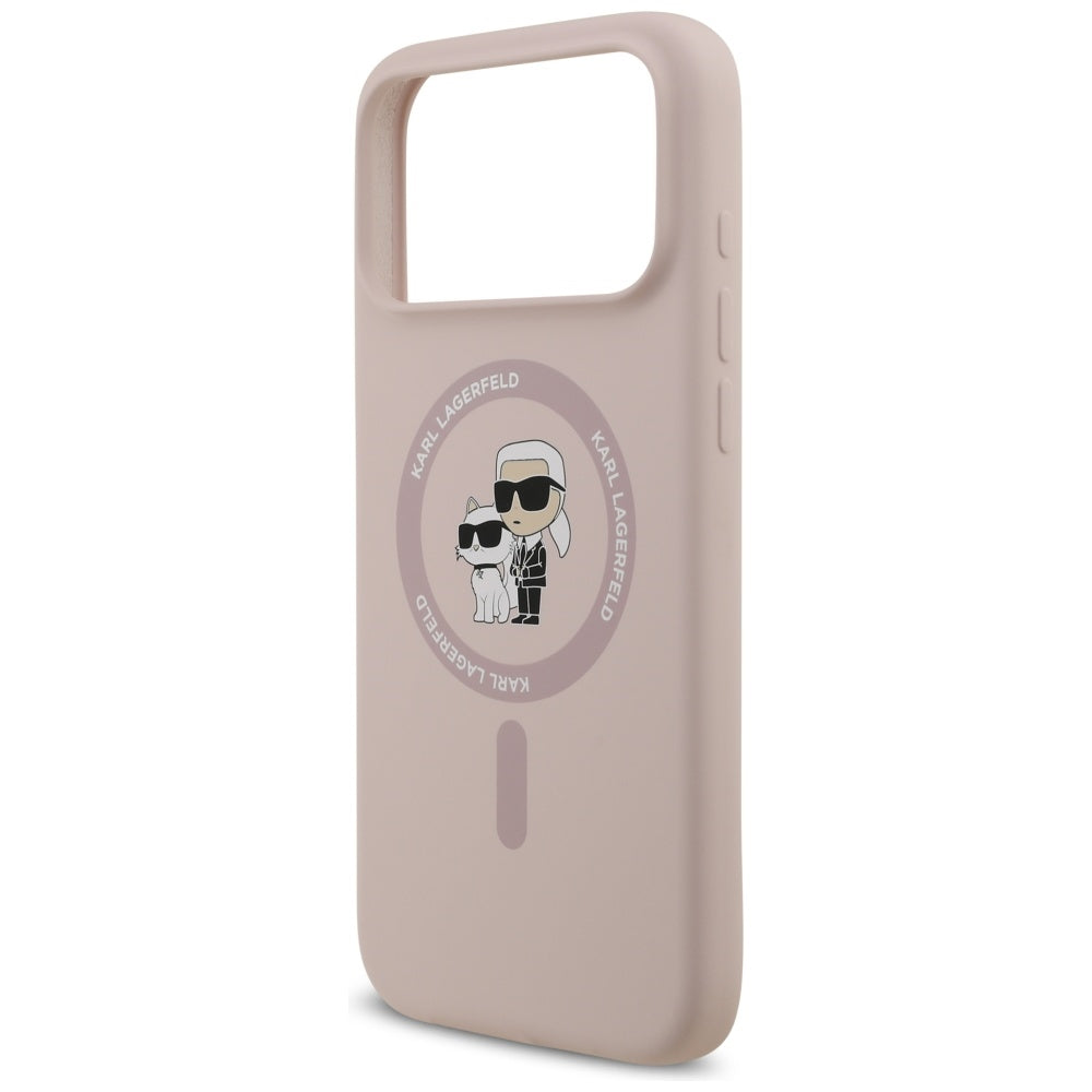 MagSafe-kotelo Apple iPhone 17 Pro Maxille, Karl Lagerfeld, Ring Karl & Choupette, Pinkki