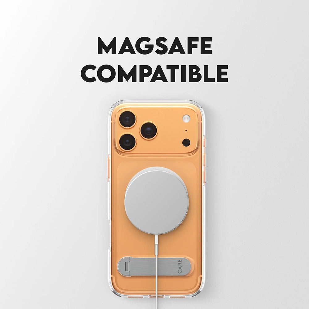 MagSafe-kotelo Apple iPhone 17 Pro Maxille, PanzerGlass, Tukijalkaominaisuus, Läpinäkyvä Valkoinen