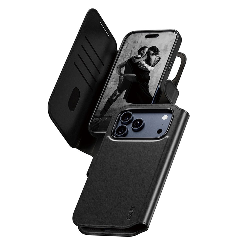 MagSafe-kotelo Apple iPhone 17 Pro Maxille, PanzerGlass, Care Feature Tango Two-in-One, Musta