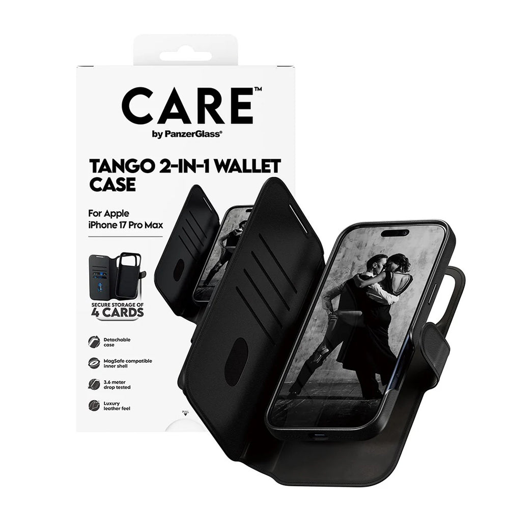 MagSafe-kotelo Apple iPhone 17 Pro Maxille, PanzerGlass, Care Feature Tango Two-in-One, Musta