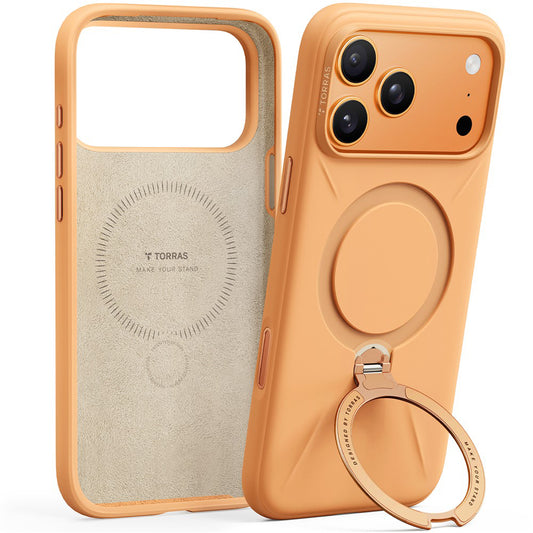 MagSafe-kotelo Apple iPhone 17 Pro Maxille, Torras, QPRO Silicone, Oranssi