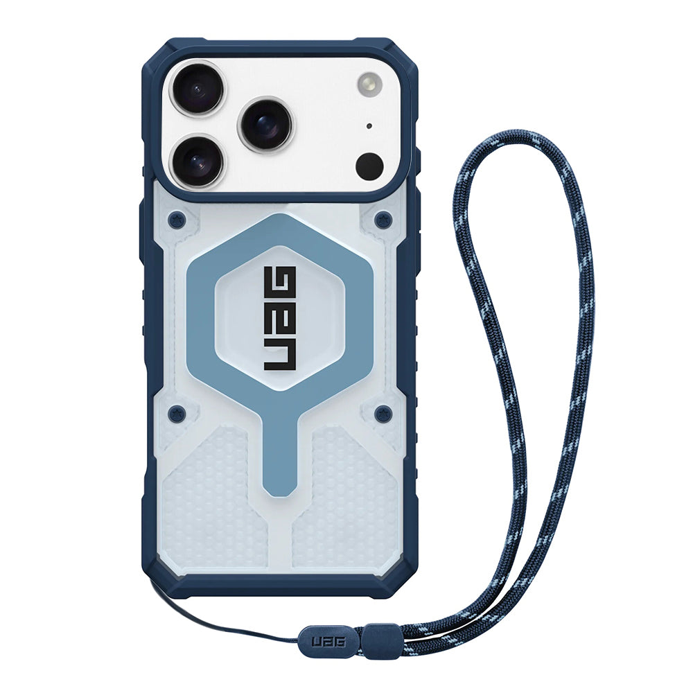 MagSafe-kotelo Apple iPhone 17 Pro Maxille, Urban Armor Gear, Pathfinder Clear with Lanyard, Sininen